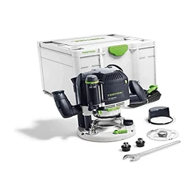 Abbildung von Festool Oberfräse OF 2200 EB Plus (mit Spannzange, Kopierring, Spanfänger, Gabelschlüssel), im Systainer