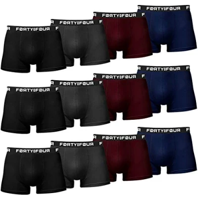 Abbildung von MERISH FortyFour Boxershorts Herren 12er Pack S 7XL Unterwäsche Unterhosen Männer Men Retroshorts (L, 713b Set Mehrfarbig)