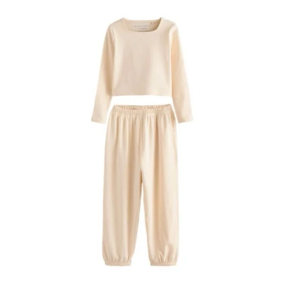 Abbildung von Next Regular FIT Jogger Set Nachtwäsche für Kinder, Größe: 116, Cream