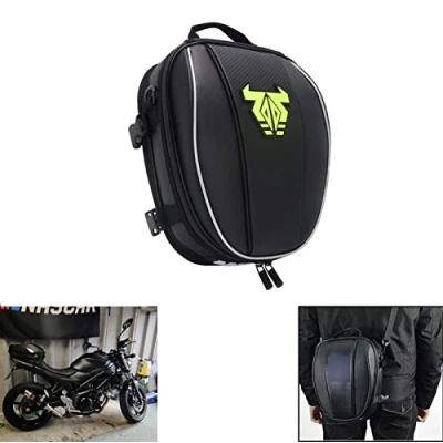 Abbildung von AnXin Motorrad Rucksack, Hecktasche Dual Wasserdicht Gepäcktasche Motorradsitz Rucksack Satteltaschen Multifunktionstasche Sport Grün