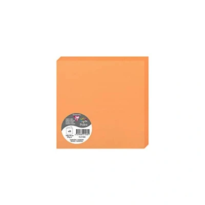 Abbildung von Clairefontaine 2156C Packung (mit 25 Doppelkarten Pollen, Gefaltet, 160 x 160mm) 210g, clementine
