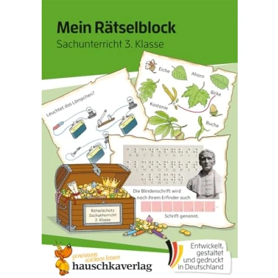 Abbildung von Mein Rätselblock Sachunterricht 3. Klasse: Rätsel für kluge Köpfe mit Lösungen Förderung Freude (Das Rätselbuch die Grundschule, Band 688)