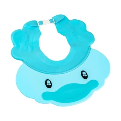 Abbildung von Verstellbarer Augen und Ohrenschutz, 1 Stück, in Blau, weicher Shampoo Schutz für Kleinkinder Erwachsene, Duschhaube Kinder, Baby Kappe, Haarwaschhilfe Haare waschen ohne Tränen