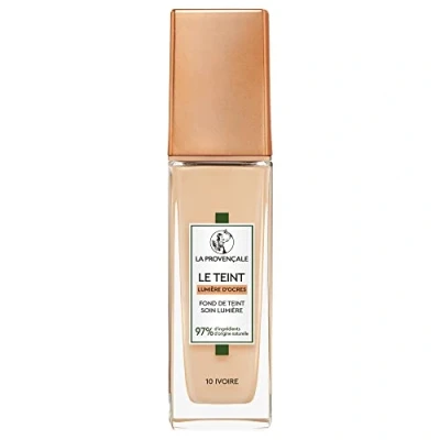 Abbildung von La Provençale Das Pflege Make up für Licht 97% Inhaltsstoffe natürlichen Ursprungs mittlere Deckkraft alle Hauttypen mit Bio Olivenöl AOP Provence Farbton: 10 Elfenbein 30 ml