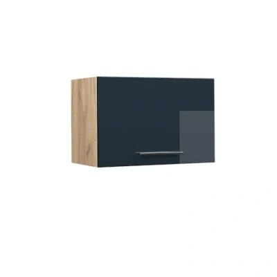 Abbildung von Vicco Hängeschrank Fame Line, Dunkelblau Hochglanz/Goldkraft Eiche, 60 cm Flach