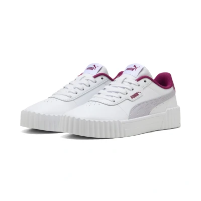 Abbildung von Puma Carina 3.0 Sneakers Teenager Schuhe Für Damen Kinder Mit Plain White/Lilac Crush Größe: 35.5