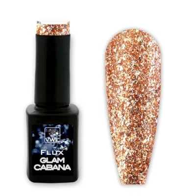 Abbildung von UV/LED Gel Polish Flux Polix glam Cabana, 12ml peach