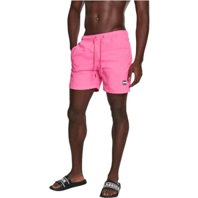 Abbildung von Urban Classics Block Badeshorts, Herren, Größe: Small, Neonpink
