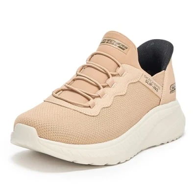 Abbildung von Skechers Herren Bobs Squad Chaos Daily Hype Hands Free Slip ins Sneaker, Hellbraun, 42 EU
