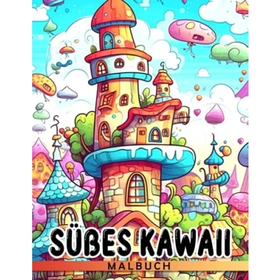 Abbildung von Süßes Kawaii Malbuch: Ein fantastisches Ausmalbuch mit vielen Bildern von schönen Dingen Weg zur Entspannung und Stressabbau für alle Altersgruppen