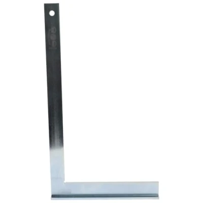 Abbildung von Dönges Profi Schlosserwinkel mit Anschlag, 400 x 230 mm, rostfrei &amp; verzinkt aus Stahl Für genaues Arbeiten im Metallbau, Werkstattbereich 90 Grad Winkel Anschlagwinkel Metall