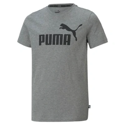 Abbildung von Puma LOGO TEE Unisex Tshirt print für Kinder, Größe: 104, Medium gray heather