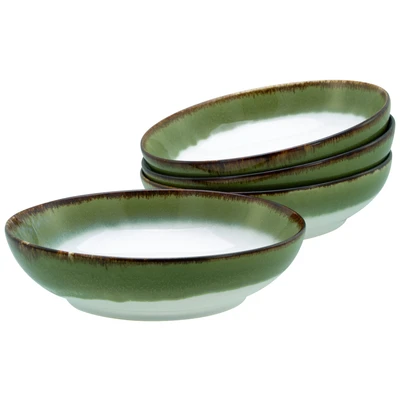 Abbildung von CreaTable, 21689, Serie Cascade, 4 teiliges Geschirrset, Poke Bowl Set aus Steinzeug, spülmaschinen und mikrowellengeeignet, Qualitätsproduktion