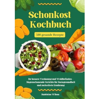 Abbildung von Schonkost Kochbuch: 500 gesunde Rezepte für bessere Verdauung und Wohlbefinden Magenschonende Gerichte Darmgesundheit zuckerfreie Ernährung