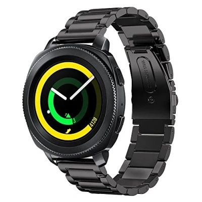 Abbildung von SUNDAREE Kompatibel mit Armband Samsung Gear Sport SM R600/Garmin Venu/AMAZFIT GTS 4/Huawei Watch GT 4 42mm/TicWatch E3/Withings Steel HR 40mm,20MM Schwarz Edelstahl Metall Ersatz Uhrenarmband