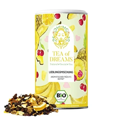 Abbildung von Früchtetee Bio &quot;Lieblingsmischung&quot; naturbelassene Früchteteemischung loser Tee 80g