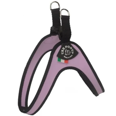 Abbildung von Tre Ponti Easy Fit Geschirr Classic mit Klickverschluss, Farbe:Lila Schwarz, Größe:3/42 46 cm/bis 7 kg