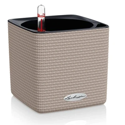 Abbildung von Lechuza® Kräutertopf Cube Color 14 mit Stick System sandbraun (Komplettset)