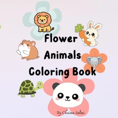 Abbildung von Flower Animals Coloring Book: Simple and Cute