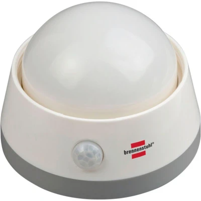 Abbildung von Brennenstuhl LED Nachtlicht NLB 02 BS, Bewegungsmelder, Ein /Ausschalter, Nachtlichtfunktion, fest integriert, Warmweiß, mit Infrarot Bewegungsmelder und Push Schalter, inkl. Batterien