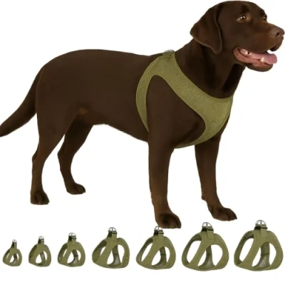 Abbildung von Flamingo Step Go Bento Geschirr Khaki, XL (A:40 43 cm, B:49 54 3 mm), Komfortabel und Verstellbar, Ideal für Border Collie, Australian Shepherd, Springer Spaniel, Staffordshire Bullterrier usw.