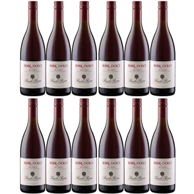 Abbildung von Sartirano Figli Serre Dolci Rosso lieblich Rotwein Wein Italien I FeinWert Paket (12 Flaschen)
