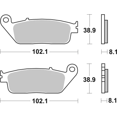 Abbildung von TRW Sinter Maxi Scooter MCB598SRM Bremsbelagsatz