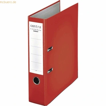 Abbildung von 20 x Centra Ordner Chromos A4 80mm PP kaschiert rot