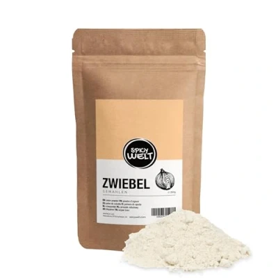 Abbildung von Spicy Welt Zwiebelpulver (250g) Zwiebel Gemahlen Für Soßen &amp; Suppen, Marinaden Rubs Aromatisch, Herzhaft Fein 100% Naturrein, Ohne Zusätze