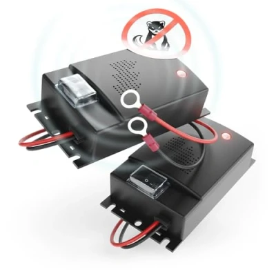Abbildung von ABSINA Ultraschall Tierabwehr greate Marderschreck mit 12V Anschluss 2er Pack, 2 tlg.