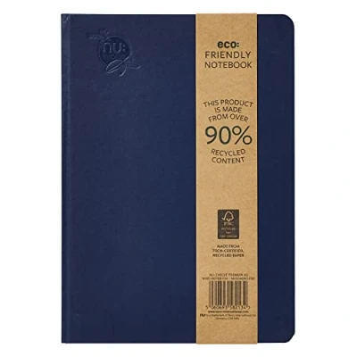 Abbildung von nu: Notizbücher Evolve Premium Range marineblaues B5 Notizbuch gebundenes recycelte Eco Stationery 120 Seiten