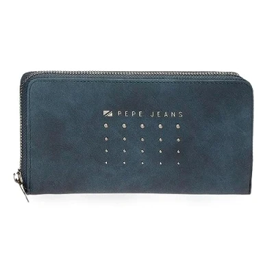 Abbildung von Pepe Jeans Holly Geldbörse mit Kartenfach, blau, 19,5 x 10 2 cm Kunstleder, Talla única, Brieftasche Kartenfach