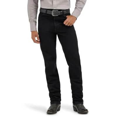 Abbildung von Wrangler Herren Slim Fit Cowboy Schnitt Jeans, Schwarz (Shadow Black), 27W / 34L