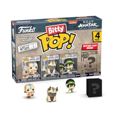 Abbildung von Funko Spielfigur Avatar Aang with Momo Appa Toph Bitty Pop!