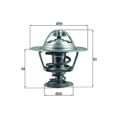 Abbildung von MAHLE ORIGINAL TX 203 88D Kühlwasserthermostat 88 54 mit Dichtung KIA: SORENTO 1, HYUNDAI: H 1 Travel, GALLOPER 2