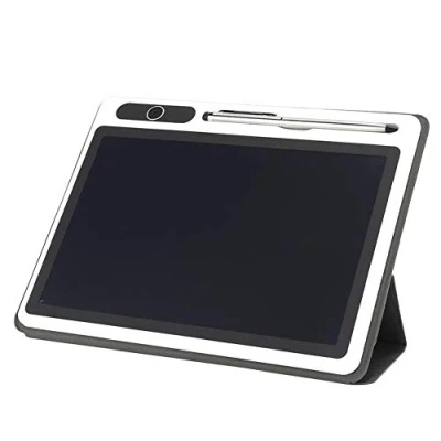 Abbildung von Topiky 10,1 Zoll LCD Handschrifttafel mit Ledertasche und Stiftset, Elektronischer Notizblock Tablet Zeichenblock Business Supply Handmalwerkzeug(schwarz)