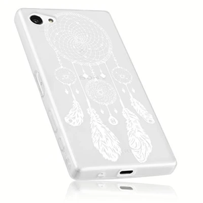 Abbildung von mumbi Hülle kompatibel mit Sony Xperia Z5 Compact Handy Case Handyhülle Motiv Traumfänger, transparent