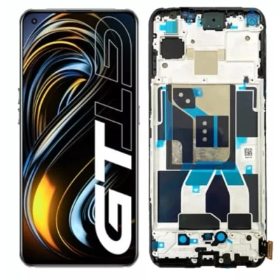 Abbildung von TFT Ersatz LCD Bildschirm für Oppo Realme GT 5G, Display RMX2202, Touch Digitizer, Montage Set mit Rahmen (schwarz, keine FigerPrint Funktion)
