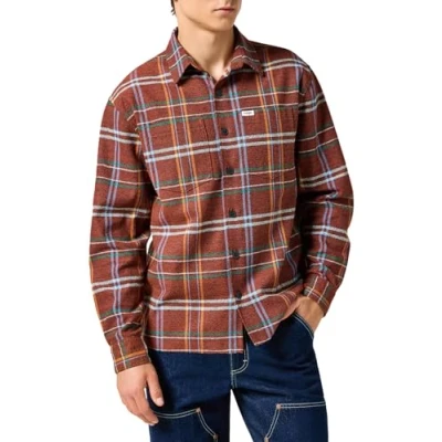 Abbildung von Wrangler Langarmhemd &quot;FRAYED PLAID SHIRT&quot;, mit Karomuster