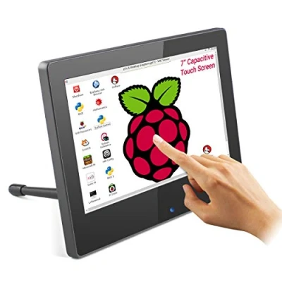 Abbildung von ELECROW Raspberry Pi Display mit Touch Screen, 7 Zoll Touchscreen Monitor 1024x600 IPS Portable Mini für Pi, PC, BB Black, Banana Jetson Nano