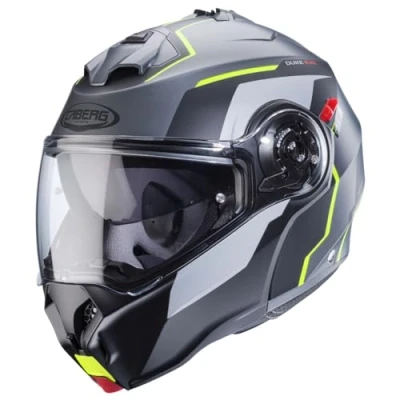 Abbildung von Caberg Duke Evo Move Klapphelm, grau/gelb, XL (61/62)