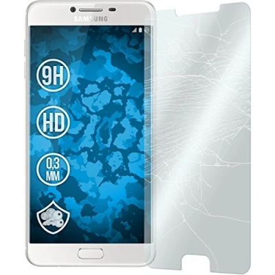 Abbildung von PhoneNatic 2 x Glas Folie klar kompatibel mit Samsung Galaxy C7 Schutzglas für