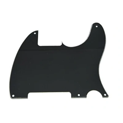 Abbildung von Kaish Pickguard/Schlagbrett für Fender Esquire, blank, ohne Tonabnehmer, 5 Löcher, 3 Schichten, Farbe: Schwarz