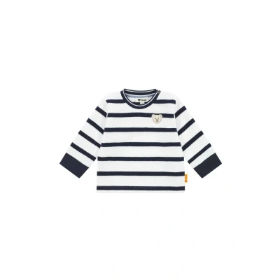 Abbildung von Steiff Sweatshirt EU Größe 80 Bright White, Langarm Sweatshirt, Longsleeve für Kinder, Pullover langärmelig, Babyoberteil, ideales Basic Shirt, bequem und weich, waschmaschinenfest
