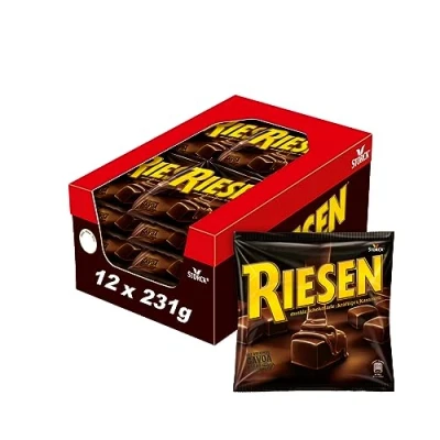 Abbildung von RIESEN 12 x 231g Bonbons mit Schokokaramell in kräftiger, dunkler Schokolade