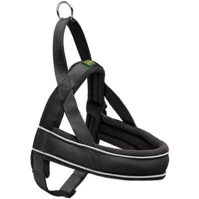 Abbildung von Hunter Geschirr Norweger Racing Nylon Schwarz&amp;Schwarz Hundegeschirr ...