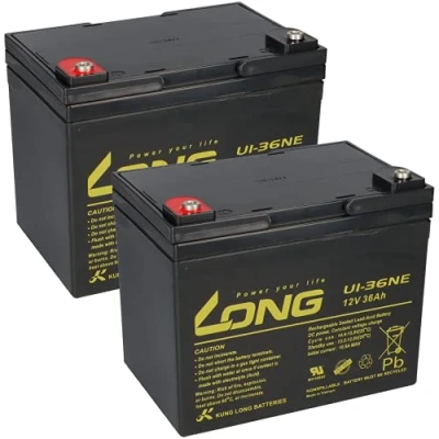 Abbildung von 2X AGM 12V / 36Ah Blei Akku U1 36NE zyklenfest, kompatibel MP36 12C REC36 12I 12LCP 36 34Ah 35Ah 38Ah