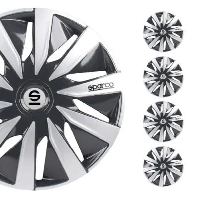 Abbildung von SPARCO Lazio SPC1691GRSV Radblenden 16Zoll grau/silber