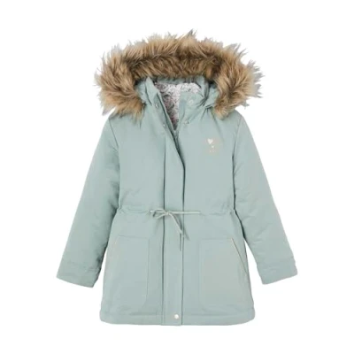 Abbildung von Vertbaudet Mädchen 3 in 1 Winterjacke mit Recycling Polyester graugrün 86
