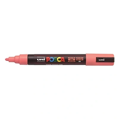 Abbildung von POSCA PC5M Marker, konisch, mittlere Spitze, Koralle, 3 Stück